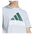 ADIDAS Essentials Single Big Logo short sleeve T-shirt Wonblue, XS - фото #7