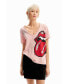 Фото #1 товара Women's Rhinestone The Rolling Stones T-shirt