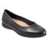 Trotters Dixie T2217-001 Womens Black Narrow Leather Ballet Flats Shoes