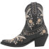 Фото #3 товара Dingo Primrose Embroidered Floral Snip Toe Cowboy Booties Womens Black Casual Bo