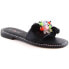 Фото #2 товара Comfortable S.Barski KV W OLI216A black flip-flops with beads