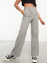 Фото #7 товара Pimkie tailored straight leg trousers in grey