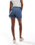 Hollister ultra high rise 90s fit denim short in dark blue