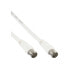 Фото #2 товара InLine SAT Cable 2x shielded ultra low loss 2x F-Quick Plug >80dB white 0.5m - 0.5 m - F-Quick - F-Quick - White