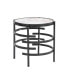 Фото #2 товара Elegant Dark Gray Sintered Stone End Table- 20.67"W x 20.67"D x 21.65"H