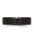 Stainless Steel Brushed Black IP-plated 6mm Edge Band Ring