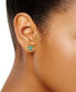 ფოტო #2 პროდუქტის Emerald (1 ct. t.w.) & Diamond (1/5 ct. t.w.) Flower Stud Earrings in 14k Gold