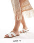 Фото #1 товара RAID Wide Fit Ginerva flat sandals in white