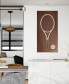 "Louis Vuitton Vibes Racquet" Frameless Free Floating Tempered Glass Panel Graphic Wall Art, 24" x 48" x 0.2"