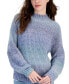 Juniors' Ombré Mock-Neck Sweater