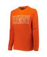 Women's Orange Clemson Tigers Surf Southlawn Waffle-Knit Thermal Tri-Blend Long Sleeve T-shirt