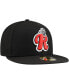 Фото #2 товара Men's Black Reading Fightin Phils Authentic Collection 59FIFTY Fitted Hat