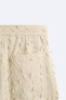 Фото #9 товара Жаккардовые шорты с необработанными кромками ZARA