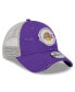 Фото #4 товара Men's Purple Distressed Los Angeles Lakers Rally Drive Distressed Patch 9TWENTY Trucker Adjustable Hat