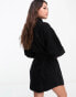 DTT River cord shirt dress in black