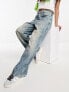 Фото #1 товара COLLUSION wide leg baggy jeans in light blue
