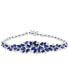 Фото #1 товара Браслет EFFY Sapphire & Diamond Statement 14k White Gold