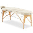 Фото #2 товара Stół łóżko do masażu przenośne składane z drewnianym stelażem Colmar Beige do 227 kg beżowe