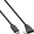 Фото #2 товара InLine USB 3.2 Gen.2 cable - USB-C male/male angled - black - 1m