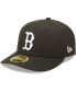 ფოტო #5 პროდუქტის Men's Boston Red Sox Black, White Low Profile 59FIFTY Fitted Hat