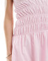 ASOS DESIGN shirred body cami dress in pink