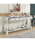 Фото #2 товара 63" Long Espresso Console Table with Drawers & Shelf