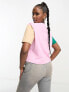Фото #2 товара Karl Kani serif cropped t-shirt in pink and green