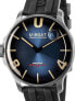 Фото #2 товара Наручные часы American Exchange Men's Black Leather Strap Watch 44mm Gift Set.