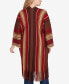 ფოტო #2 პროდუქტის Plus Size Open Front Multi Stripe Cardigan Duster with Fringe