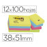 POST IT Removable sticky note pad 38x51 mm neon pack of 12 assorted pads