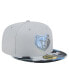 Фото #3 товара Men's Gray Memphis Grizzlies Active Color Camo Visor 59FIFTY Fitted Hat