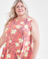 Фото #4 товара Plus Size Printed Flip-Flop Dress, Created for Macy's