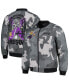 Фото #1 товара Men's and Women's Gray Los Angeles Lakers 2023/24 City Edition Camo Bomber Full-Zip Jacket