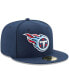 ფოტო #1 პროდუქტის Men's Navy Tennessee Titans Omaha 59FIFTY Hat