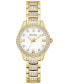 Women's Crystal Gold-Tone Stainless Steel Bracelet Watch 29mm