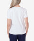 ფოტო #2 პროდუქტის Petite All American Butterfly Crew Neck Top