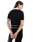 Фото #3 товара Mango knitted co-ord polo in black