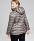 Фото #2 товара Women's Plus Size Hooded Packable Puffer Coat, Created for Macy's