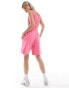 Weekday Unisex jersey shorts in bright pink exclusive at ASOS