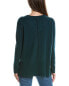 Фото #2 товара Forte Cashmere High-Low Seamed V-Neck Cashmere Sweater Women's Green S