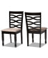 Фото #1 товара Lanier Modern and Contemporary Fabric Upholstered 2 Piece Dining Chair Set