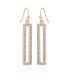 ფოტო #1 პროდუქტის Pave Rectangle Linear Earrings