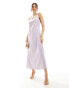 Фото #1 товара Vero Moda satin square neck slip midaxi dress in pastel lilac