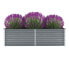 Фото #3 товара Garden Raised Bed Galvanized Steel 63"x15.7"x17.7" Gray