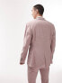 Фото #2 товара Topman super skinny two button wedding suit jacket in pink