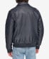 Фото #2 товара Men's Faux-Leather Bomber Jacket