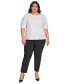 Plus Size Embellished Puff Sleeve Top, First@Macy’s