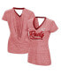 Women's Red Cincinnati Reds Halftime Back Wrap Top V-Neck T-shirt