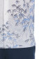 ფოტო #3 პროდუქტის Men's Short Sleeve Linen Blend Bamboo Leaf Print Button-Front Shirt