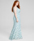 ფოტო #3 პროდუქტის Plus Size Square-Neck Side-Slit Lace Dress